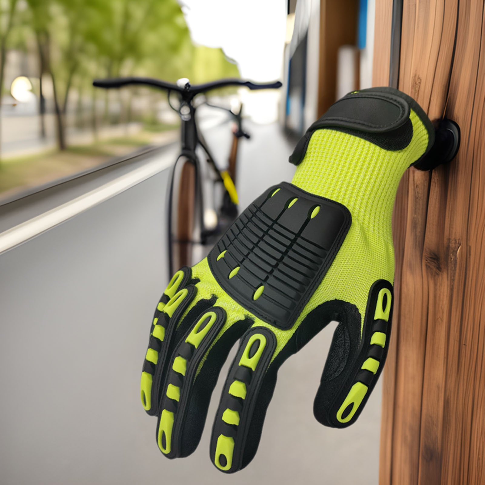 Work Glove Impact - セキュリティ作業用手袋 耐切創性 耐振動性 衝撃吸収性 耐衝撃性 滑り止め