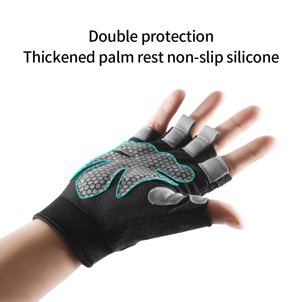 Workout Glove Gym - ハーフフィンガーグローブジムフィットネス滑り止め女性男性ゲルパッド手袋ジムサイクリング指なし手袋自転車アクセサリー