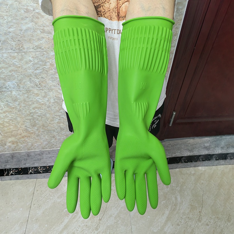 Rubber Glove Cleaning - 1組の、食器洗い用シリコン手袋。ゴム製で、家庭用キッチンの清掃に最適な食器洗い用具。