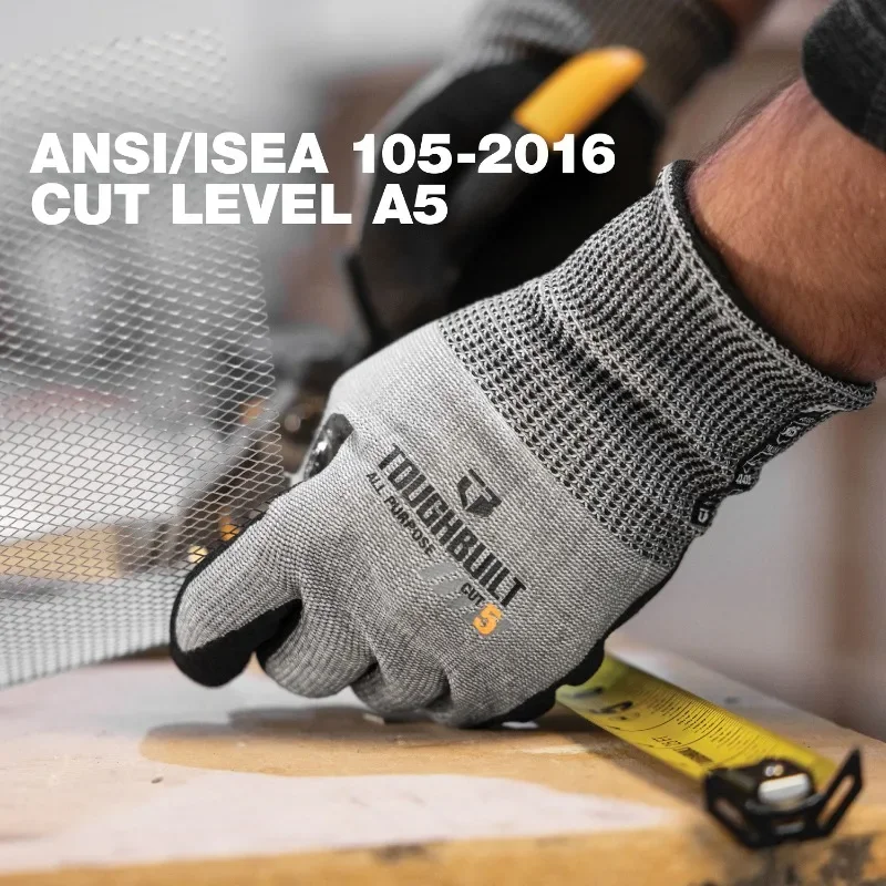 Nitrile Mechanic Glove - タフビルト TB-P2-112-5-L ニトリル製 超耐摩耗性 耐切創性 タッチスクリーン対応