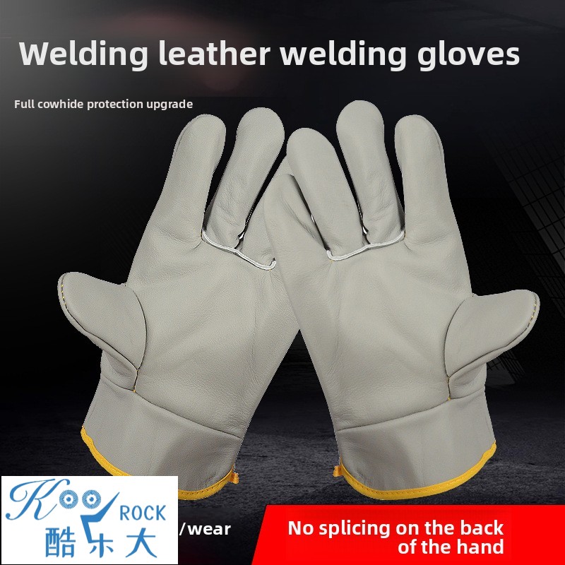 牛革溶接用手袋 - ショートカフ＆厚手革製耐熱安全手袋（溶接 - Heat Resistant Glove のレビューと価格