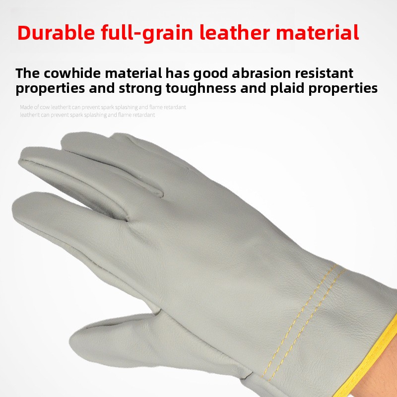 牛革溶接用手袋 - ショートカフ＆厚手革製耐熱安全手袋（溶接 - Heat Resistant Glove のレビューと価格