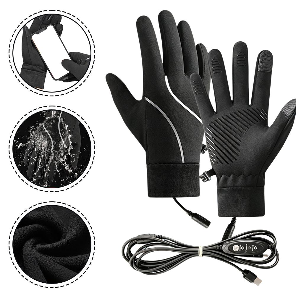 充電式ヒーター内蔵手袋。冬用、フリース素材、タッチスクリーン - Heat Resistant Glove のレビューと価格