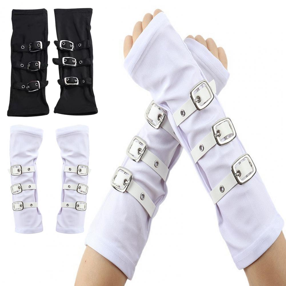ゴスアームウォーマー フィンガーレスグローブ 女性用 パンク - Fingerless Glove Knit のレビューと価格