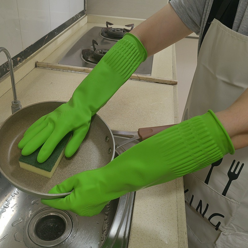 1組の、食器洗い用シリコン手袋。ゴム製で、家庭用キッチンの清 - Rubber Glove Cleaning のレビューと価格