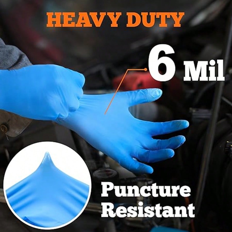 100枚入り高耐久性ニトリル使い捨て手袋、パウダーフリー、ラ - Nitrile Mechanic Glove のレビューと価格