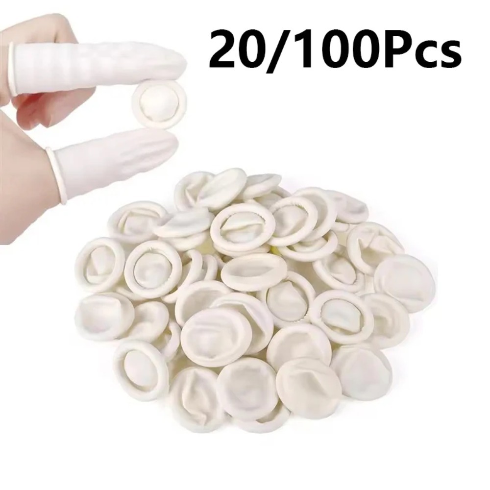 20 個/100 個使い捨てラテックスゴム指サックセット指先 - Latex Disposable Glove のレビューと価格