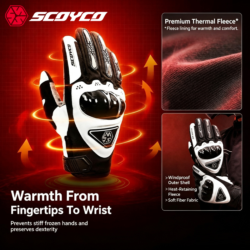Scoyco 冬用バイクグローブ 耐衝撃性手のひら保護 防水 - Work Glove Impact のレビューと価格