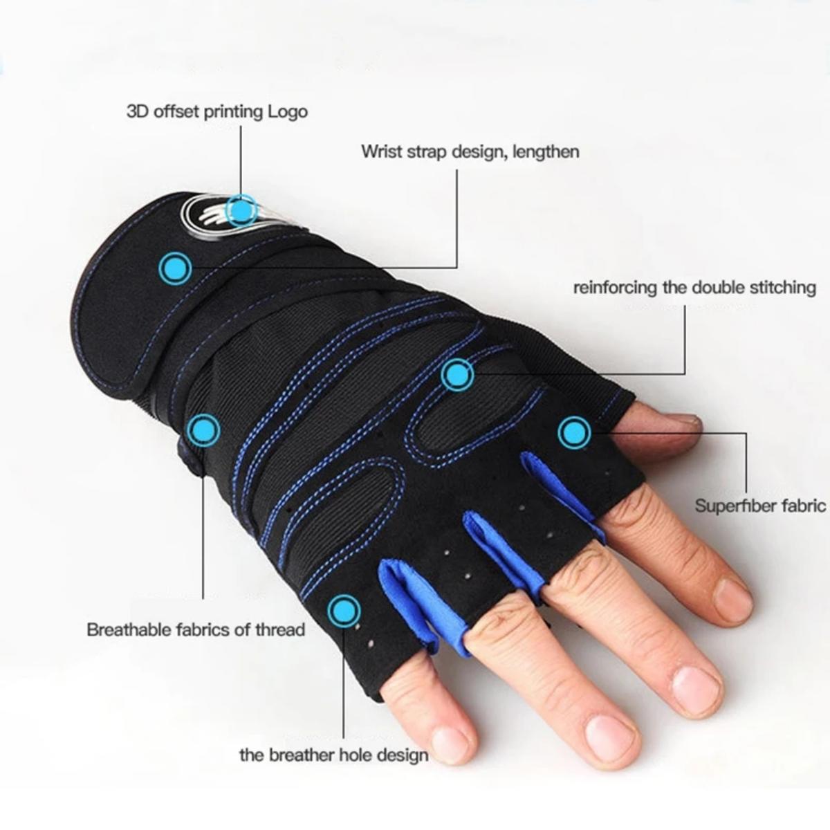 フィットネス重量挙げリストバンド手袋ジム手袋男性女性ボディビ - Workout Glove Gym のレビューと価格