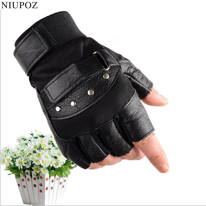 ハーフフィンガーレザーフィットネスグローブ,ブラックリベット - Workout Glove Gym のレビューと価格