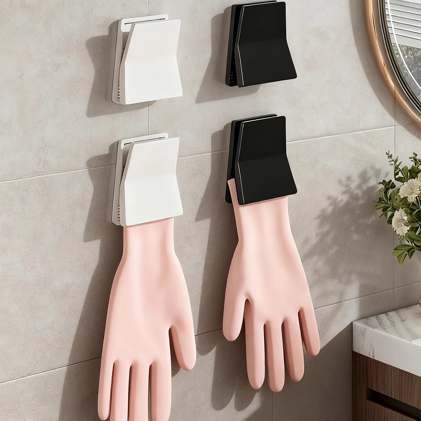 キッチン用ゴム手袋ホルダー、食器洗い用手袋用フック、雑巾やタ - Rubber Glove Cleaning のレビューと価格