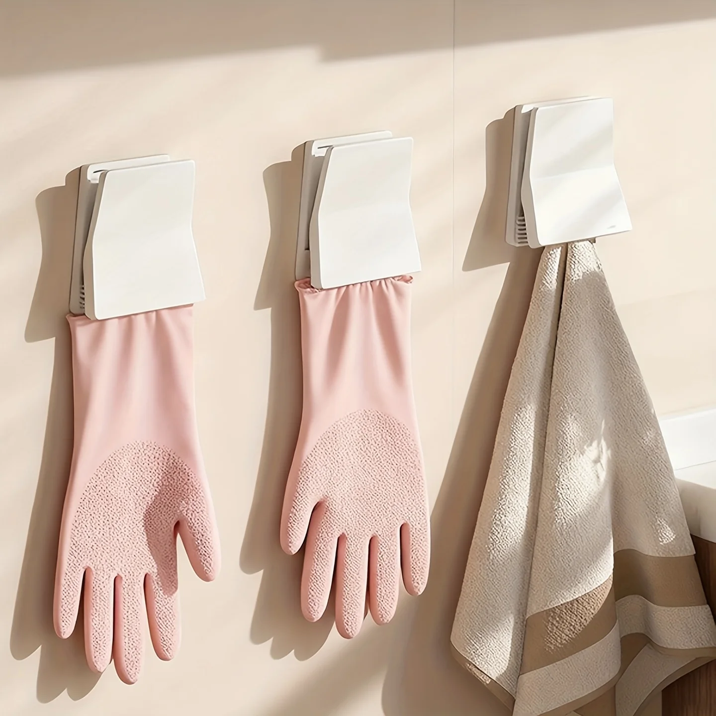 キッチン用ゴム手袋ホルダー、食器洗い用手袋用フック、雑巾やタ - Rubber Glove Cleaning のレビューと価格