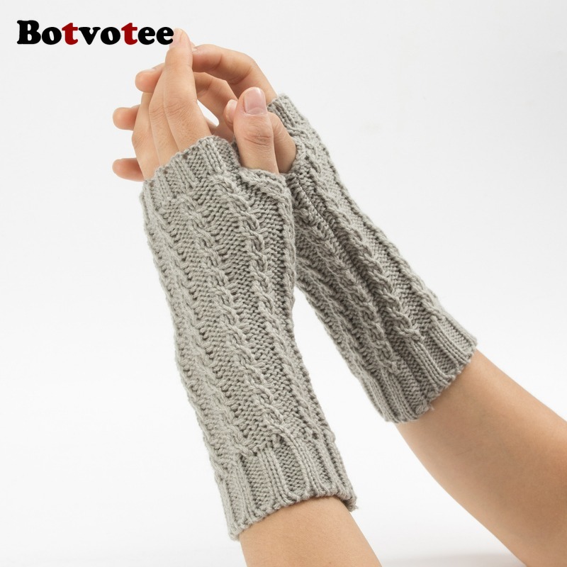 Botvotee Y2k ハーフフィンガー冬用手袋 女性用  - Fingerless Glove Knit のレビューと価格