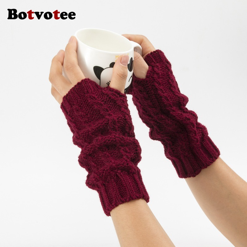 Botvotee Y2k ハーフフィンガー冬用手袋 女性用  - Fingerless Glove Knit のレビューと価格