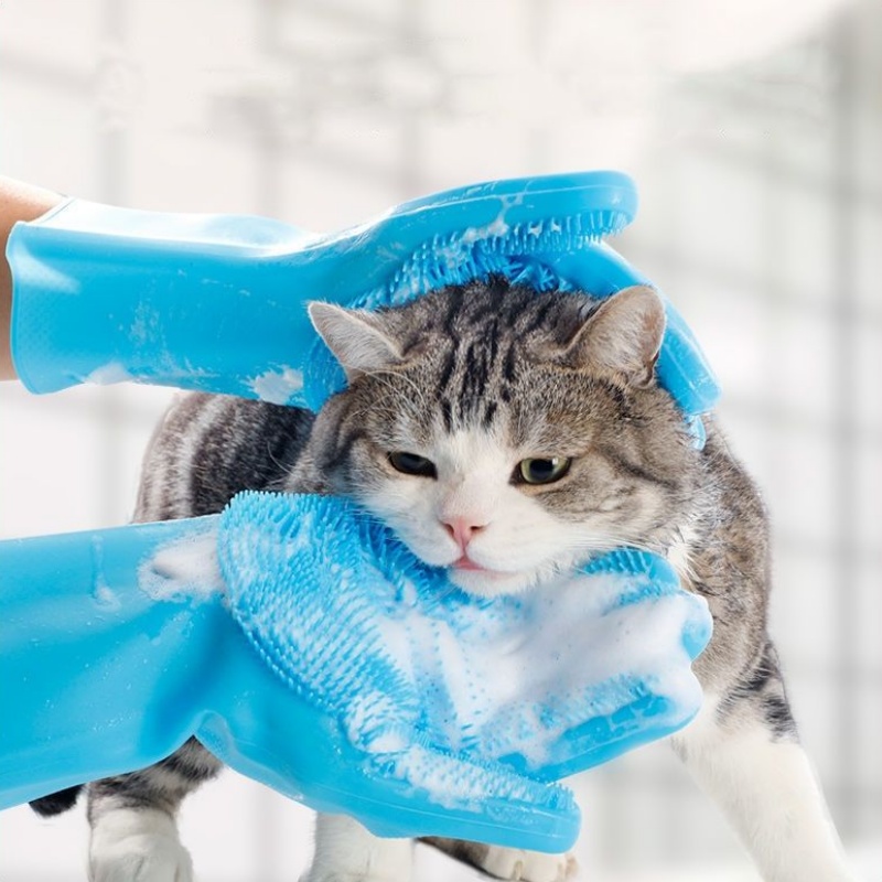 犬や猫のシャンプーやお風呂、毛づくろい、抜け毛処理に最適な、 - Rubber Glove Cleaning のレビューと価格